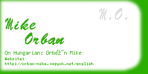mike orban business card